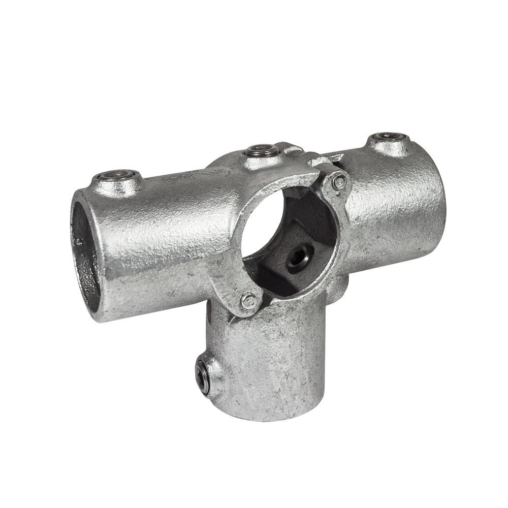 Buiskoppeling Open klapbaar T-Stuk met zij-uitgang-E / 48,3 mm